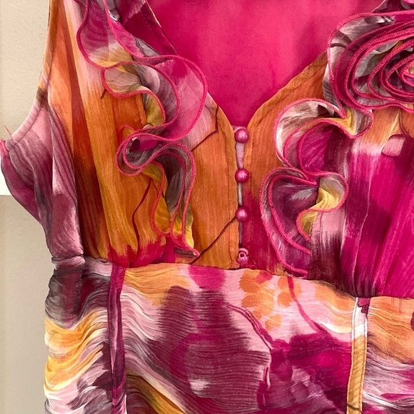 vintage floral ruffle tank top - Picture 3 of 4